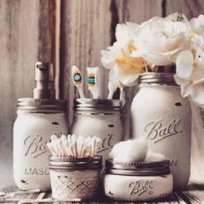 5pc Mason Jar Bathroom Set