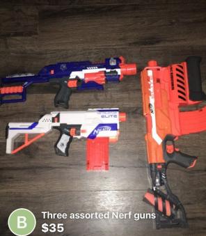 3 ELITE NERF GUNS