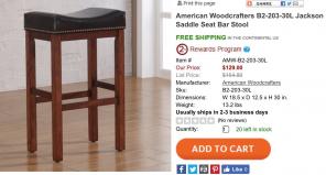 3 Saddle Seat Bar Stool