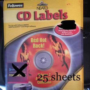 50 Cd Labels - 25 Sheets w/2per sheet