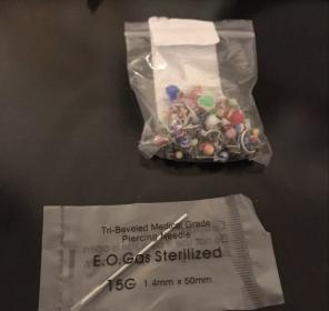 Sterile Piercing Needle 15g Body Jewelry