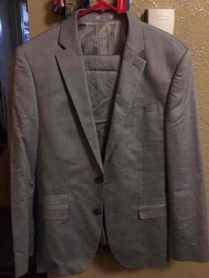 Men's gray Express suit
