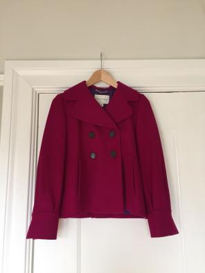 Fuchsia Banana Republic Pea Coat Sz XS