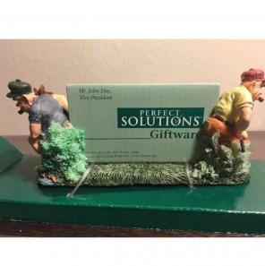 Vintage Golfer's Business Card Holder