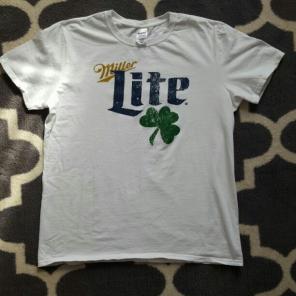 Miller Lite st patricks day mens tshirt