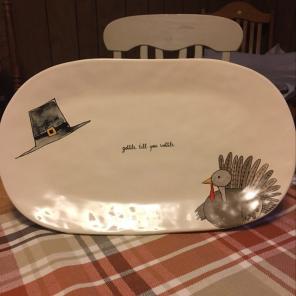 Rae Dunn Gobble Till You Wobble Platter