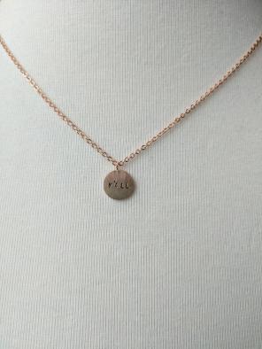Hand Stamped Y'all Dainty Necklace