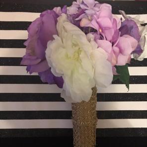 3 Purple Bouquets & Boutonnières