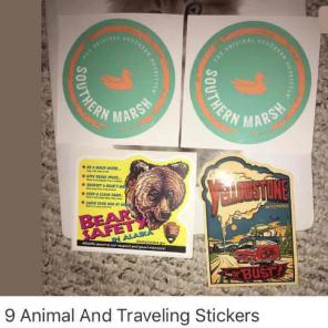 9 Animal and Travel Stickers