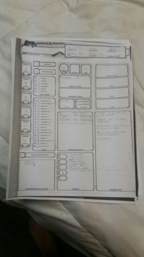Completed Lvl. 1 D&D Character