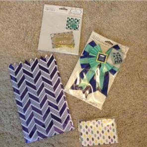 Gift bag, tag, ribbon,envelope set