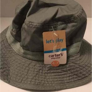 New Kids Canvas Boat Hat with Strap