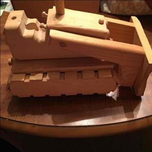 Wooden bulldozer