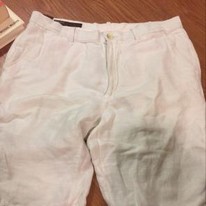 White Linen Men's Shorts