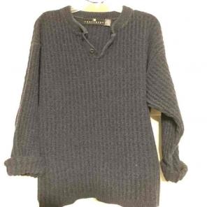 Vintage blue Henley sweater sz m