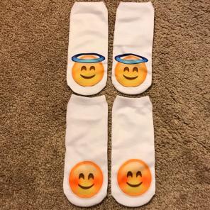 2 Pairs Of Emoji Socks