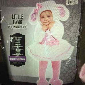 NWOT Halloween lamb costume. Size 12-24M