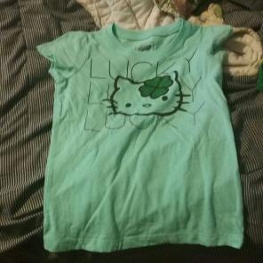 Hello kitty st Patrick tee
