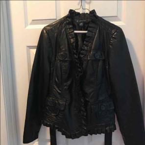 Inc faux leather jacket sz L
