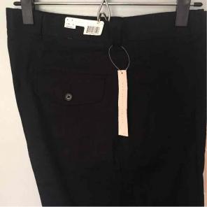 NEW, Blk Linen Perry Ellis Pleat Front