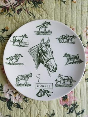 Vintage Lith O Sketch Horse Plate
