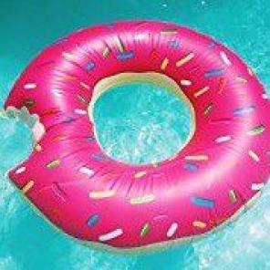 Giant Donut Pool Float W/ Sprinkles