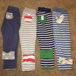Mini Boden reversible boys pants lot 2/3