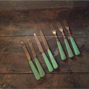 Antique enamel tableware