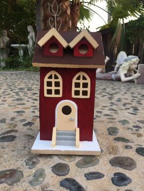 Hand Painted Bird House/ Decoration