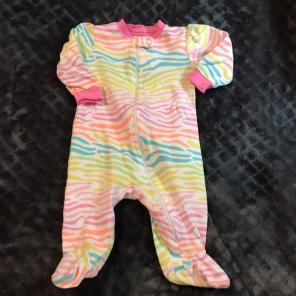 0-3mo Colorful Zebra Print Sleeper