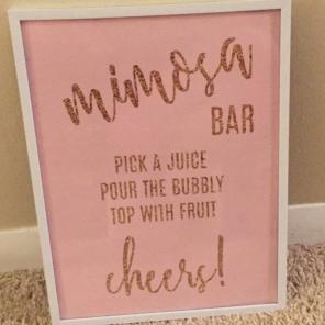Mimosa Bar Framed Sign