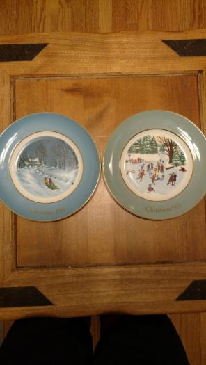 1975 and 1976 Wedgewood Christmas Plates