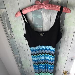 Arden B Knit Chevron Maxi Dress