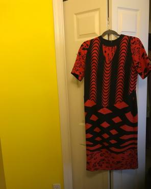 Red & Black Prints Dress