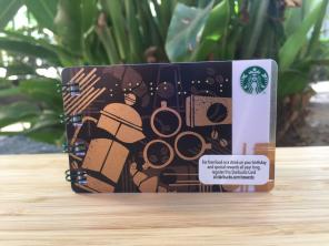 Starbucks Card Upcycled Notebook Braille