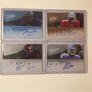 4 Press Pass Autographed Football cards