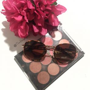 Cheetah Print & Gold Round Sunglasses