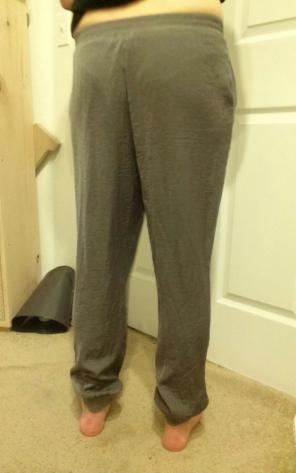 Gray silky joggers w/pockets