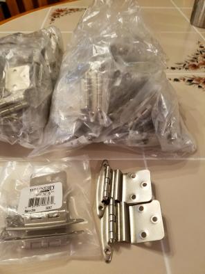 50 pair 3/8"inset satin nickel hinges