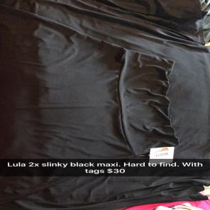 2x Black Slinky Maxi Skirt