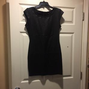 Black Pleather Type Dress Large
