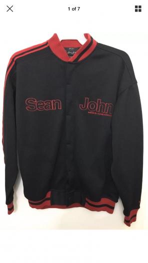 Men's Sean John Black/Red Apres Ski Coat