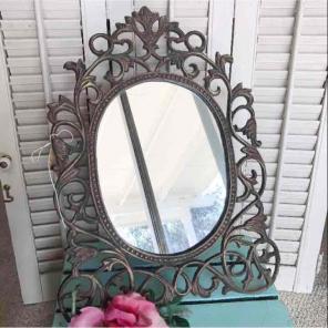 Large Vintage Ornate Vanity Mirror
