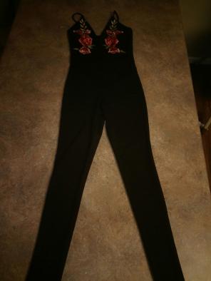 Black strapless jump suit\body suit