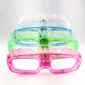 4 color led blinking new year glasses