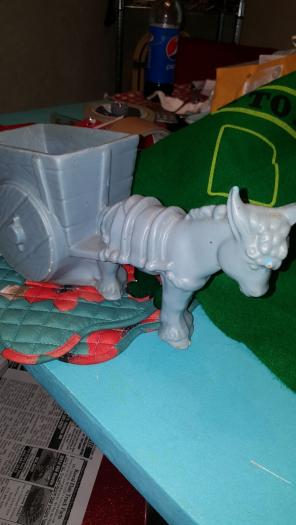 Vintage Donkey pulling cart