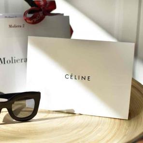 CELINE white Paper Envelope shopping bag