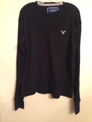 AEO black thermal long sleeve shirt