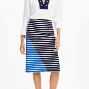 J Crew Striped Color Blocked skirt