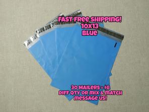 75 Poly Mailers 10x13 Blue
